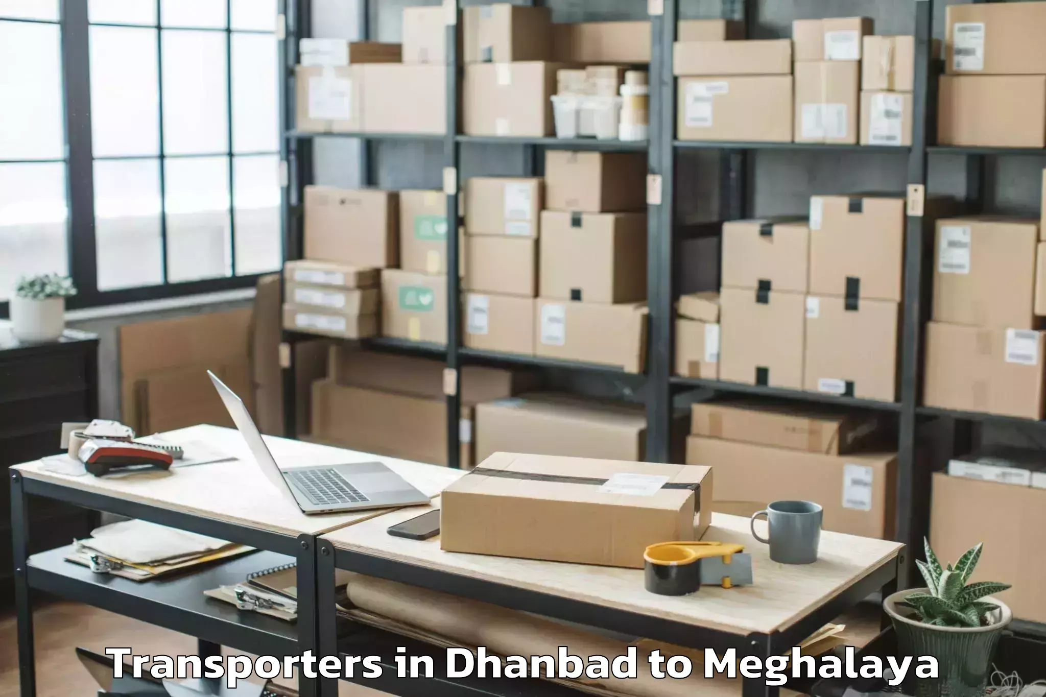 Top Dhanbad to Mawphlang Transporters Available